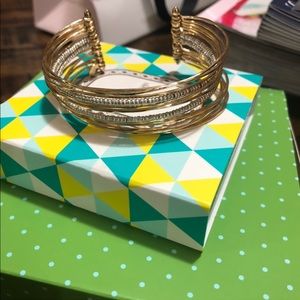 Stella & Dot Rhett Cuff in Gold and Silver